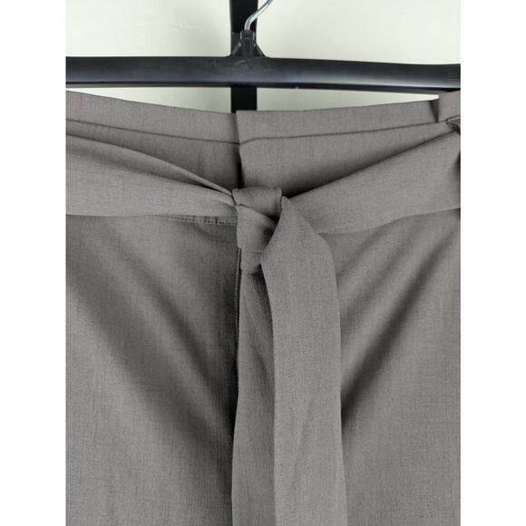 Torrid size 14 Crosshatch Tie Belt Tapered Plested Dress Pants brownish gray - Picture 6 of 6